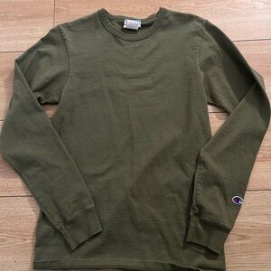 Champion Men's Forest Green Crewneck long sleeve